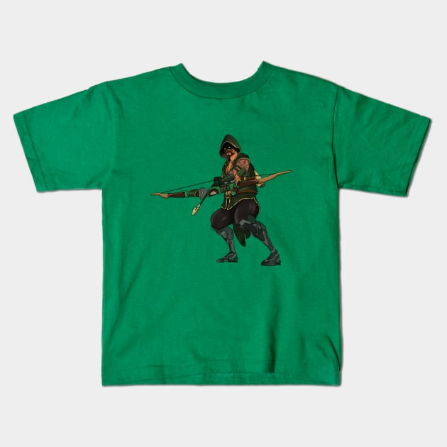 Hanzo x Green Arrow Kids T-Shirt by freezethecomedian